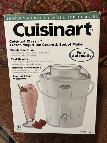 Vtg cuisinart ice - cuisinart, ice-25